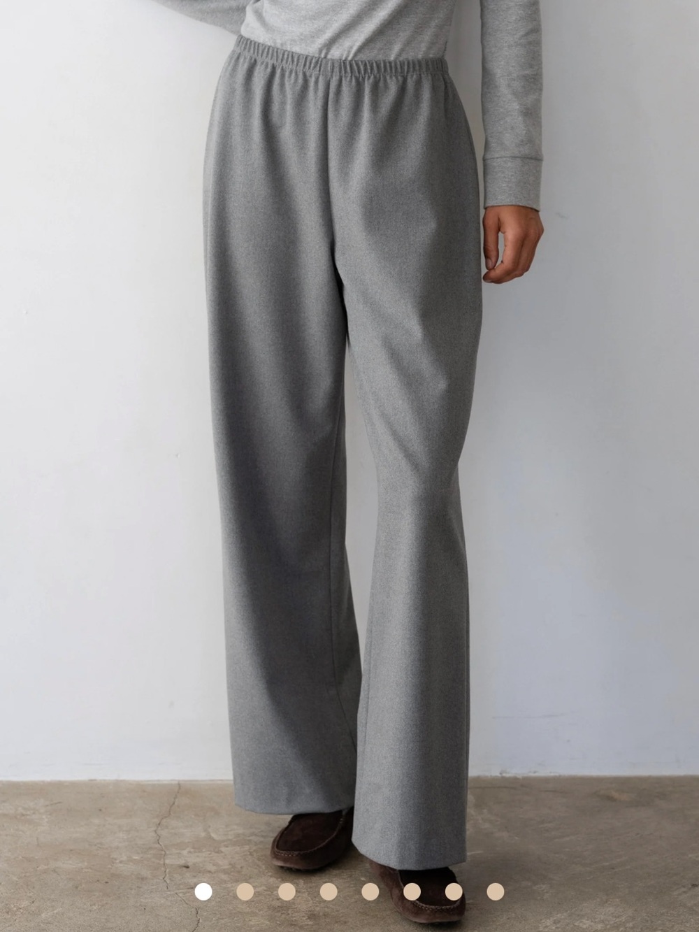 NWT Donni The Flannel Simple Pants Elastic Waist Pull On Trousers Heather Grey - Picture 3 of 12
